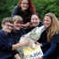 Sapphire gives Chesterfield's RSPCA banch fund raiser, Julie Platts, a thankyou kiss for her's and her colleagues and the public's efforts in raising £50,000, which has been spent on a new rabbit house.